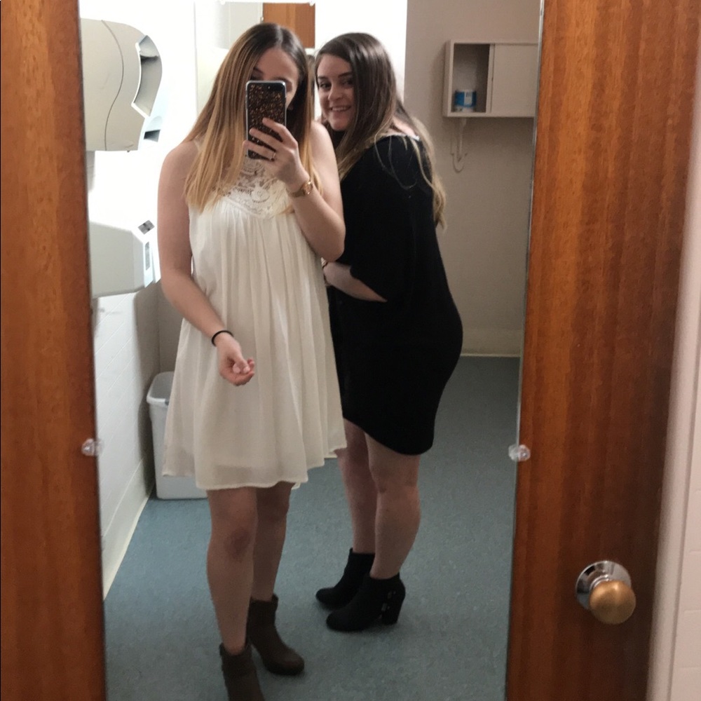 White dress.